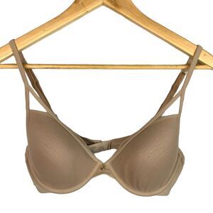 ThirdLove women’s taupe 24/7 classic contour plunge bra size 34C 1/2